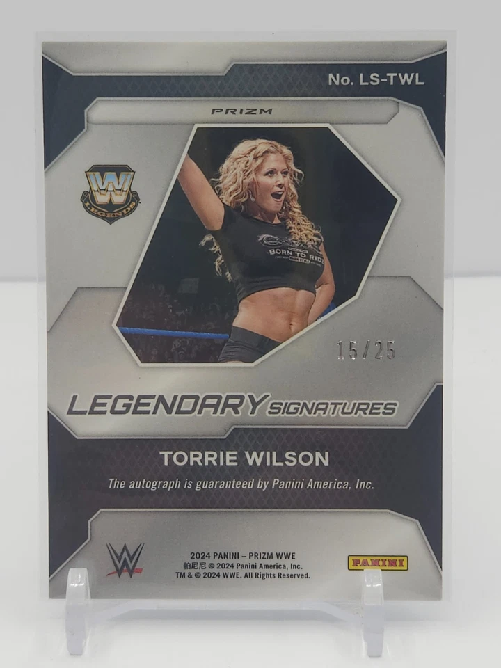 TORRIE WILSON 2024 PRIZM WWE MOJO PRIZM LEGENDARY AUTOGRAPH AUTO! #15/25! SP! - Image 2 of 2