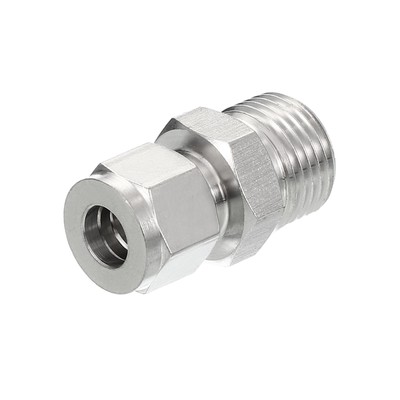 1/2G x Φ3/8'' Kompressionsrohrverschraubung, Doppel-Ferrulen, Gerader Adapter