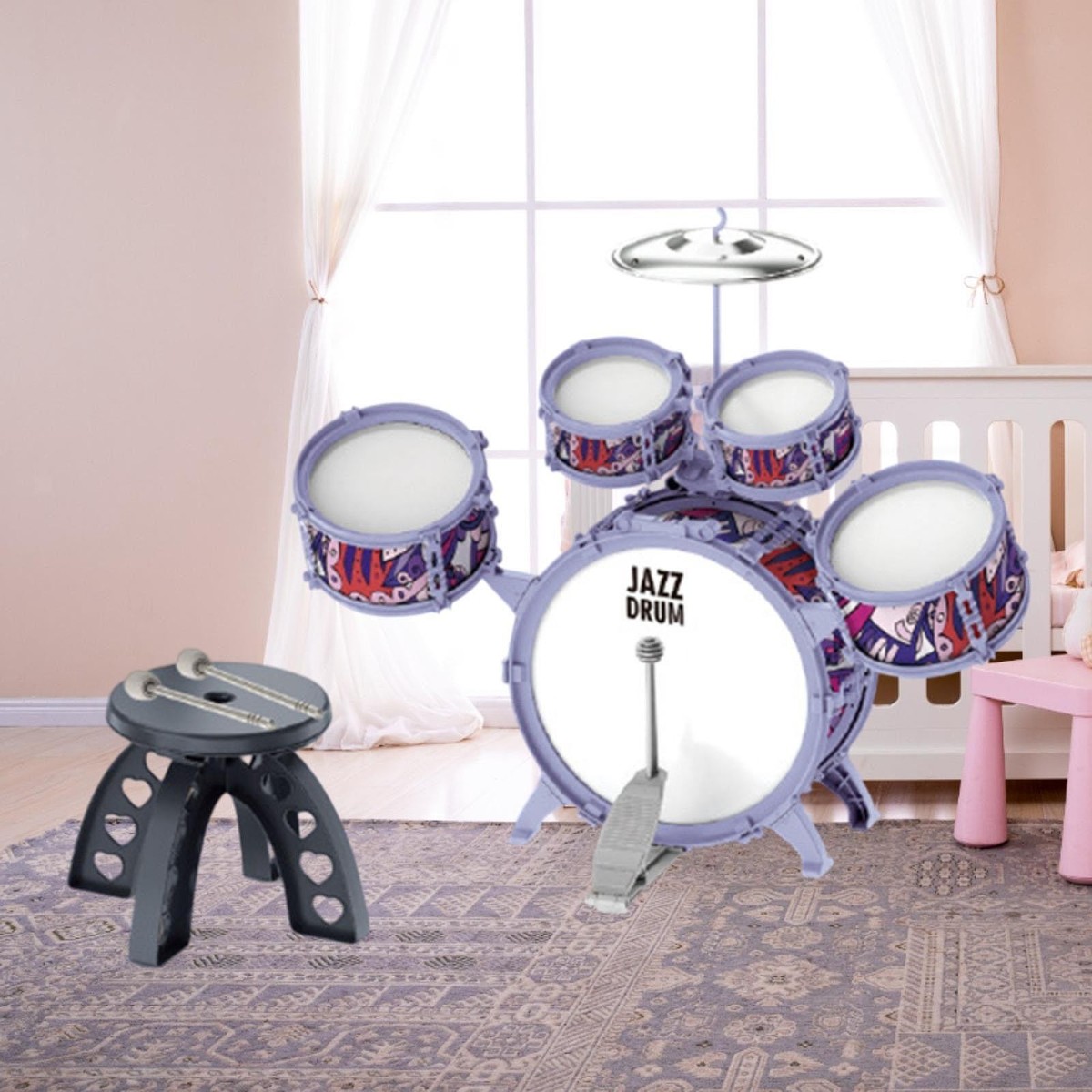 Toy Drum Set For Kids Toddler Jazz Drum Kit With Drums