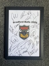 Bradford Bulls 2026 Rugby League Hand Signed Framed A4 Autographs,Haggerty,Doro