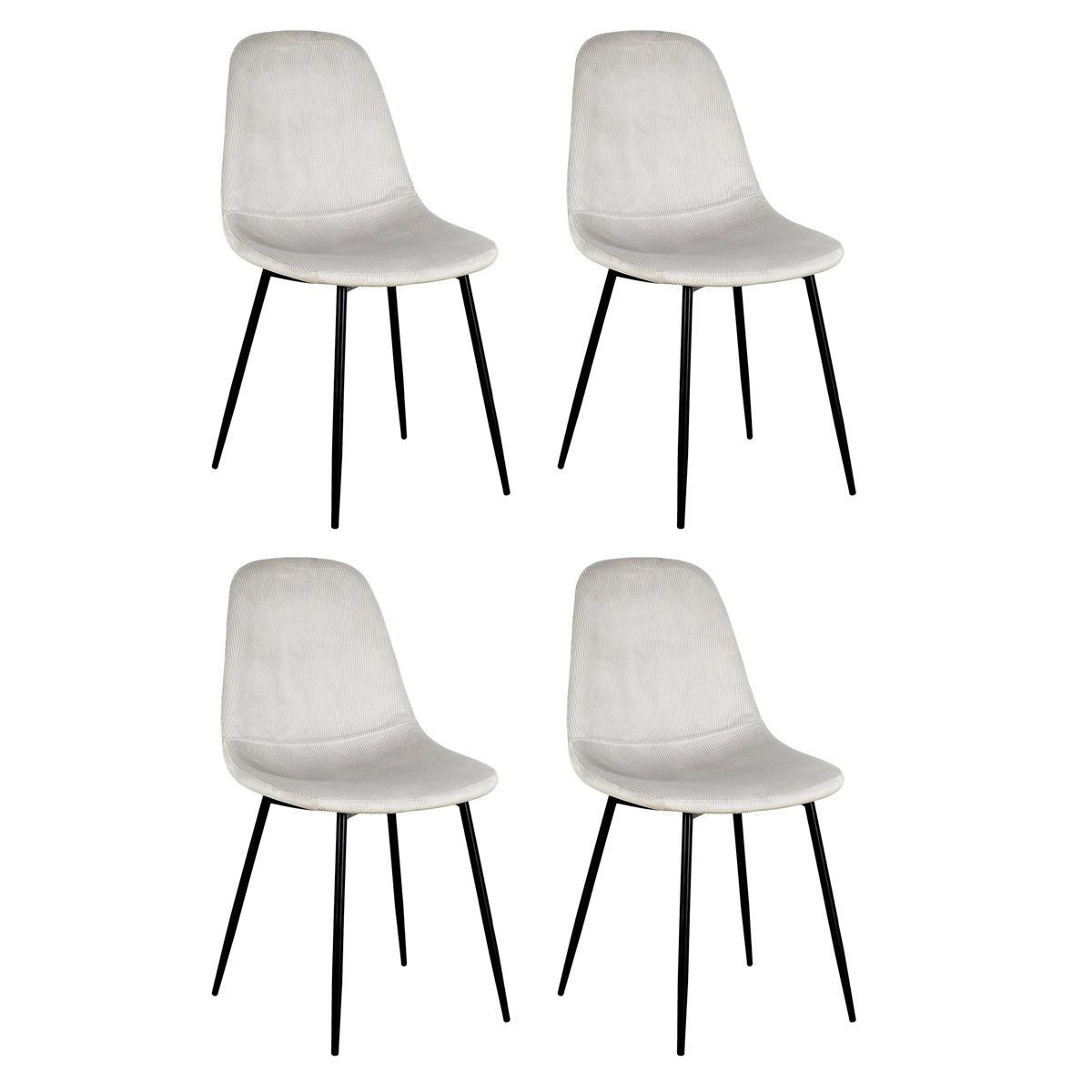Chaises Giulia velours gris clair 85cm pour en finir avec les assises inconfortables