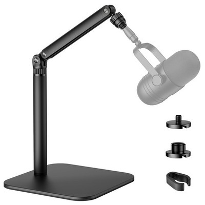 Desktop Microphone Stand, Adjustable Mounting Arm with Multiple Threads for B...