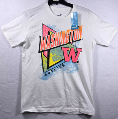 #ad #ad Men#x27;s Washington Huskies Retro 80#x27;s Style White Tshirt By Gen2 Size Large $20.00