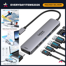 USB C Hub HDMI Adapter for MacBook Pro/Air, Type-C Multiport Dongle, 4K Output