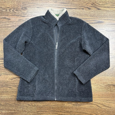 #ad #ad Vintage Cabelas Jacket Mens Medium Berber Deep Pile Sherpa Full Zip Mock Neck $24.49