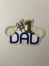 1 Dad Handmade Scrapbook Title Die Cut Paper Pieced Die Cut