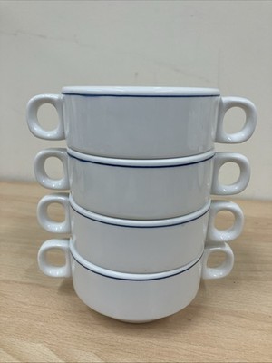 4 x Dudson Duraline feinste verglaste Hotel & Gastronomie Standard Suppenschalen