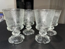 Vintage Indiana Glass Ponderosa Pine Cone Tree Footed Goblet Tiara Pinecone