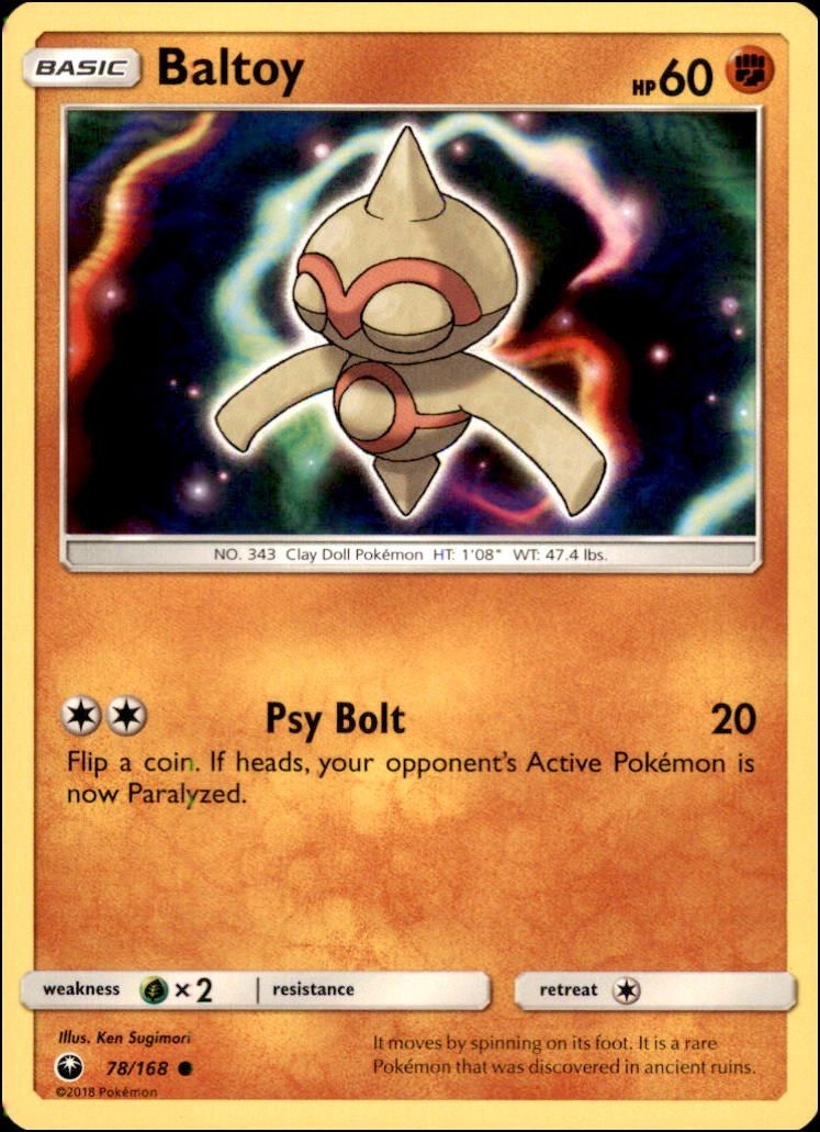 Pokemon - Baltoy #78/168 - SM - Celestial Storm Common