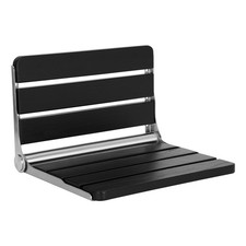 Flngr Foldable Shower Seat Wall Mounted 16 In Wide, Teak Bench For Small Shower