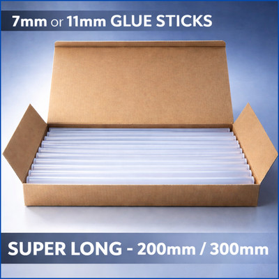 HEISSKLEBEPISTOLE STICKS 7mm / 11mm x 200mm LANG FÜR BASTELKLEBER KLAR MINI