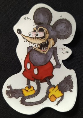 RAT FINK STICKER  MOUSE FREAK NO SHOES  2 3/4 x 4  GLOSSY VERY COOL.