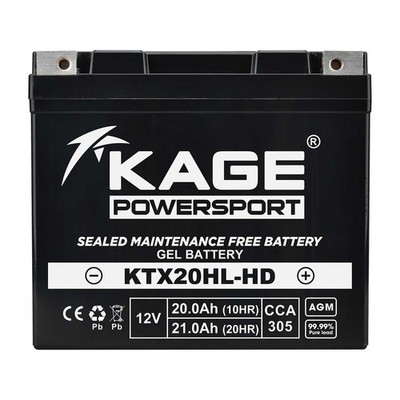 Batterie GEL Starterbatterie KAGE YTX20HL-BS für Harley V-Rod Sporster Fat Boy
