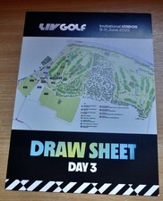 LIV Golf 2022 Invitational London Golf Draw Sheet Day 3 Final Day Rare
