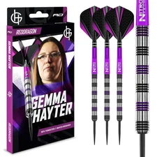 Red Dragon Gemma Hayter Steel Tip Darts 90% Tungsten 22gm