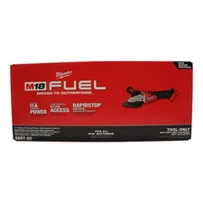 Milwaukee M18 FUEL 5 in. Flathead Braking Grinder, Slide Switch Lock-On