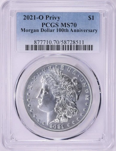 2021 O Morgan Silver Dollar $1 100th Anniversary PCGS MS 70 (511)