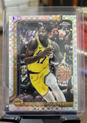 2025-26 Topps Chrome Dorian Finney-Smith X-Fractor #192 Los Angeles Lakers