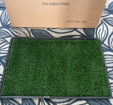 XL Dog Indoor Pee Potty Grass Pad w/Tray 41 26.8" Large Washable Training Toilet