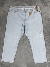 Levi's 501 Original Jeans Womens 24W M Light Wash High Rise Straight Button Fly