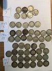 ROLL OF 50 SILVER ROOSEVELT DIMES 1958-59-57-56 - CIRCULATED - 90% SILVER￼