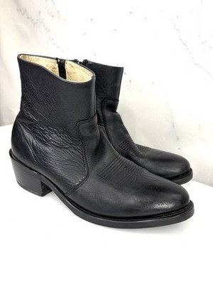 Durango Boots Mens 9.5 EE (Wide) Black Leather  Side Zip Western‎ Boot TR820 Durango Boots Mens 9.5‎ EE (Wide) Black LeatherSide Zip  main image 4