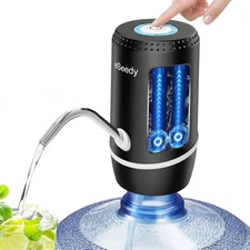 USB Rechargeable Water Pump for 5 Gallon Bottle, Electric Dispenser – Black