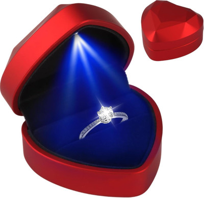 Herz Ringbox LED Valentinstag Ringschachtel Verlobung Hochzeit
