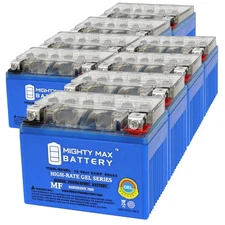 Mighty Max YTX4L-BSGEL 12V 3AH GEL Battery Replaces Motobatt YTX4L-BS - 8 Pack