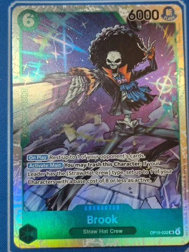 One Piece Bandai Brook Character Foil Card OP15-032 English