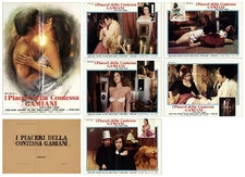 I PIACERI DELLA CONTESSA GAMIANI FOTOBUSTE 5+SOGG EROTICO 1974 POSTER LOBBY CARD