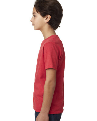 Next Level Boys CVC Crew Neck T-Shirt - Red, Size XL, 60% Cotton 40% Polyester Jersey - View #4