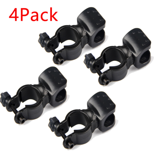 4 pack de 4 supports de montage de vélo pivotant 360° pince à clip pour porte-lampe de poche à LED - Photo 1 sur 12