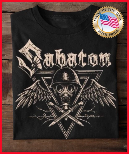 Camiseta Sabaton Band Negra Unisex Manga Corta Algodón S-4XL - Imagen 1 de 3
