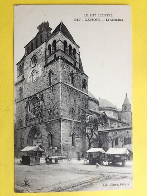 cpa La CATHEDRALE SAINT ETIENNE de CAHORS (Lot) Markt Etal