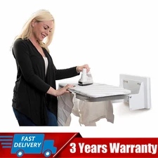 White Wall Mounted Folding Ironing Board Plastic Coated Steel Ironing Board