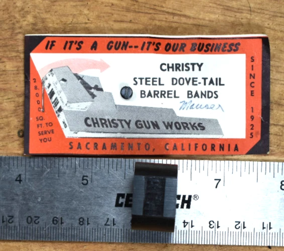 Banda de barril de cola de paloma de acero Christy's con tornillo NOS de la década de 1960 Foto 4 de 4