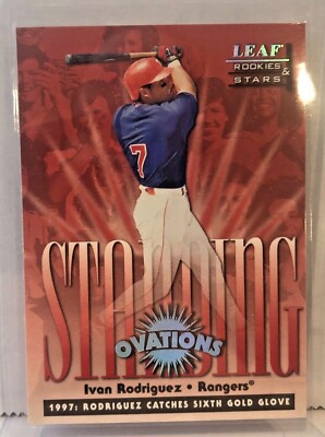 1998 Leaf Rookies & Stars Standing Ovations Ivan Rodriguez 2046/5000 Card