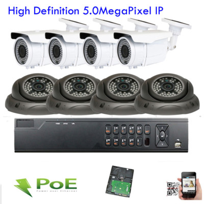Amview 8Channel NVR 5MP PoE IP Surveillance Security Camera 3B HD##