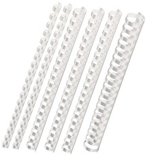40 Binderücken weiß, Set mit 32 - 38 - 45 - 51 mm, Plastikbinderücken Kombipaket