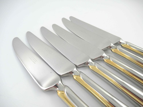 6 Dinner Knives ESTASI Alessandro for Mikasa 18/8 Stainless Steel Flatware Japan - Picture 3 of 4