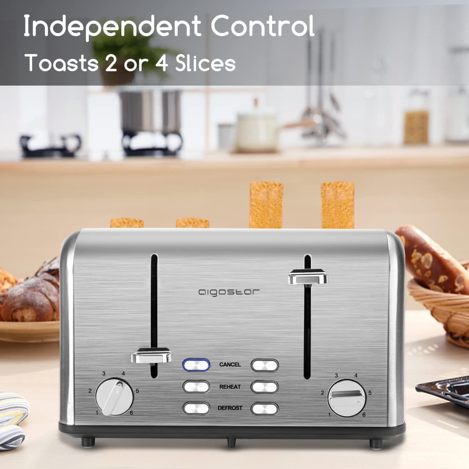 Silver Morphy Richards Set Bread Bin & Canisters 4 Slice Toaster Kettle Aigostar eBay