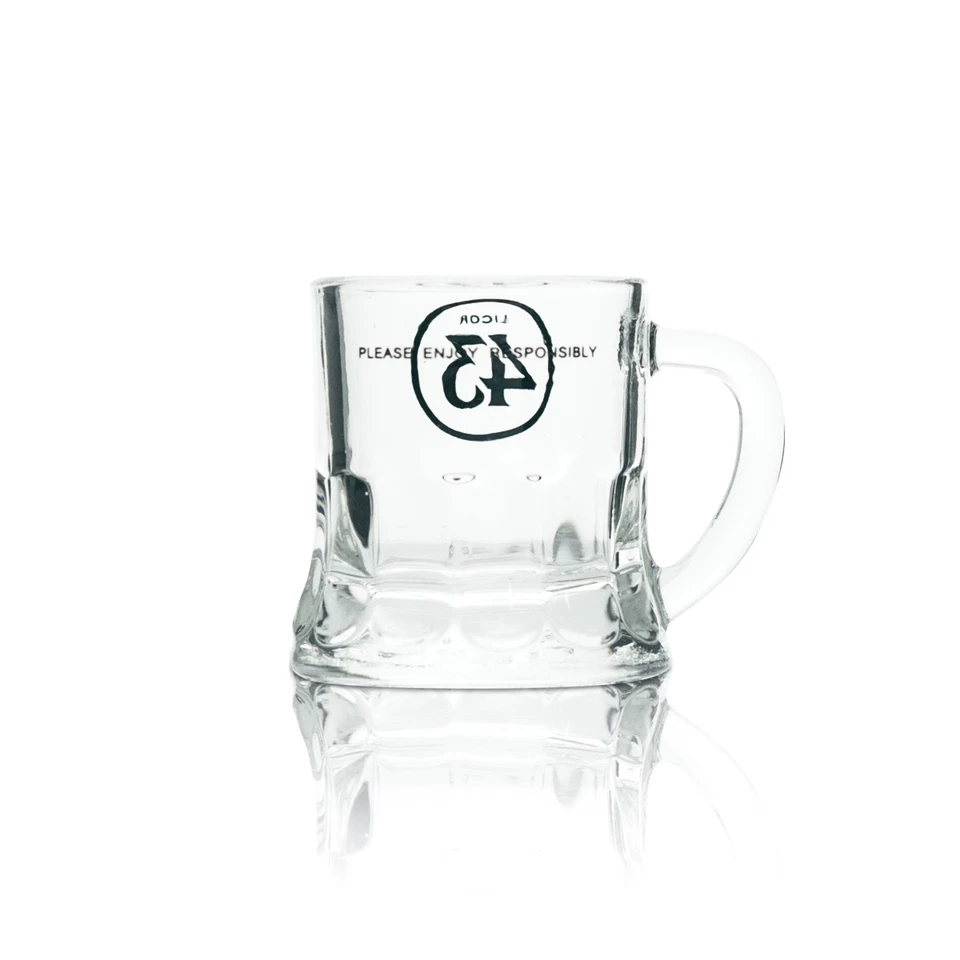6x Licor 43 Shotglas 4cl Mini Krug Kurze Stamper Schnaps Gläser Gastro Likör 43 - Bild 3 von 4