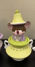 Disney 2005 Alice in Wonderland Dormouse 9” Canister Cookie Jar