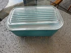 Vintage Pyrex #0502 Aqua Blue Ovenware /Refrigerator Dish & Ribbed Lid #502-C