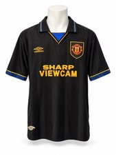Manchester United 1993-1995 Away Vintage Football Shirt Jersey Umbro Sharp Viewc
