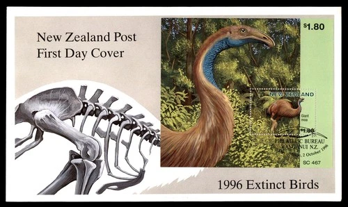 Mayfairstamps New Zealand FDC 1996 giant moa extinct birds First Day Cover aax_7