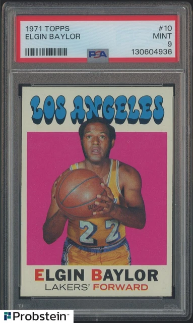 1971 Topps #10 Elgin Baylor PSA 9 HOF Lakers Centered NONE GRADED HIGHER