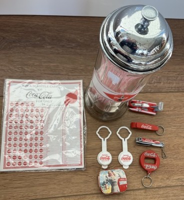 coca cola collectibles Lot Bottle Caps Straw Holder Nail Clipper