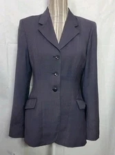 Grand Prix Womens Wool Equestrian Show Jacket Blazer Size US 2 Purple Riding 